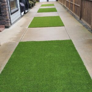 Artificial turf from tuf-turf is perfect for adding landscape designs elements