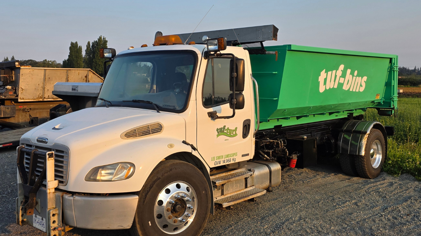 tuf-bins bin disposal truck a division of tuf-turf in Saanich